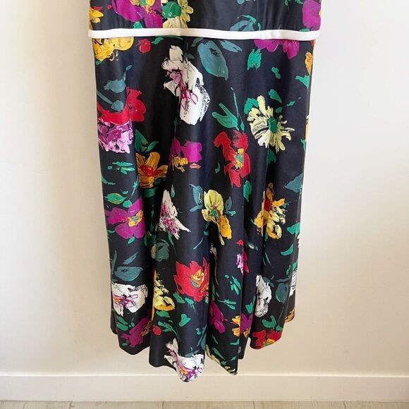Ann Hobbs For Cattiva Vintage 80s Floral Off Shoulder Maxi Dress Size 8 - Picture 6 of 11